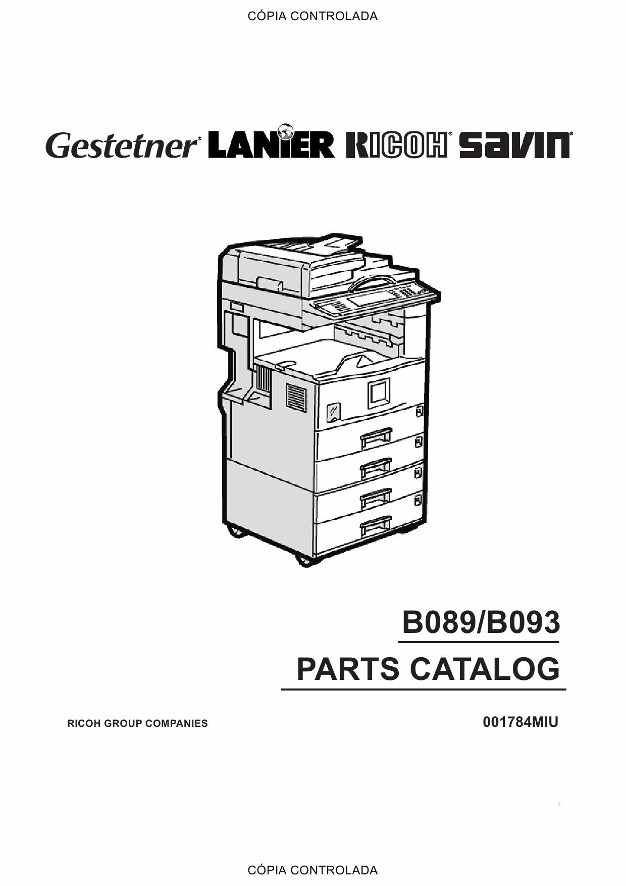 RICOH Aficio 2022 2027 B089 B093 Parts Catalog-1